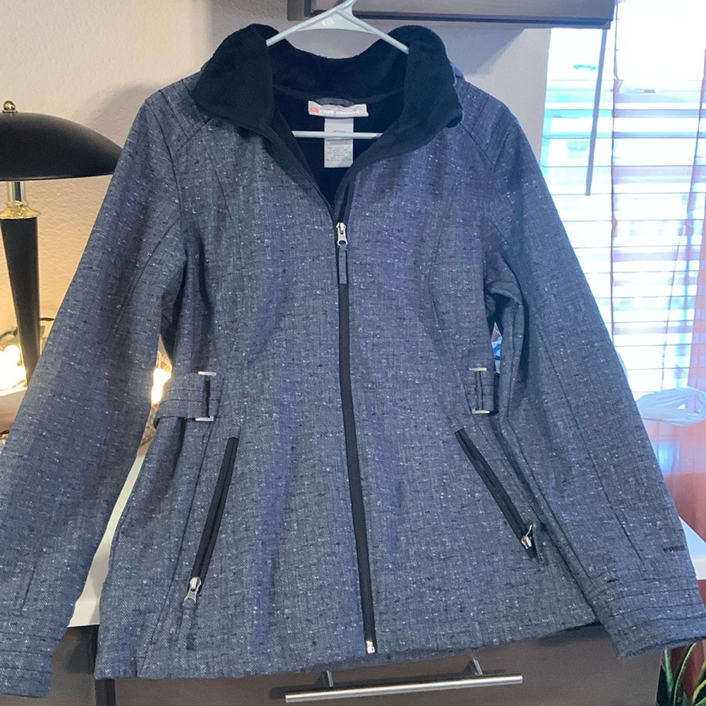 Jacket by Free Country Gray and Black